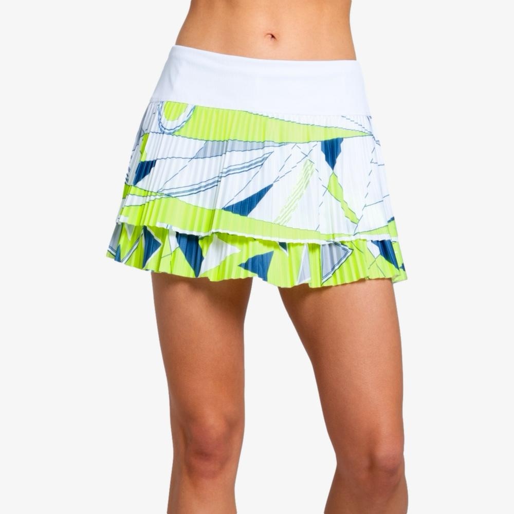 Lucky In Love Tiered Mid Rise Multicolor Tennis Skirt Size XL - Picture 2 of 8
